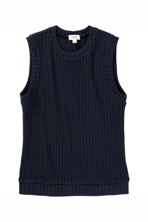 Donni Sweater Rib Shell in Navy | Shop Eleanor - Women's Loungewear