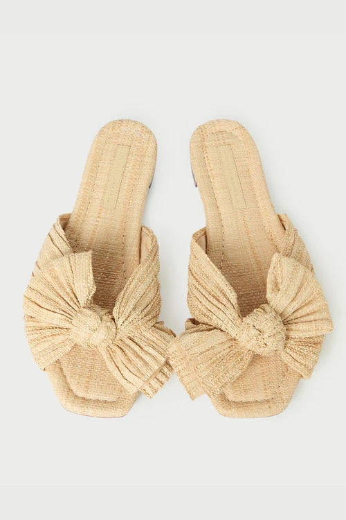 Loeffler Randall Daphne Bow Sandal in Natural | Shop Eleanor