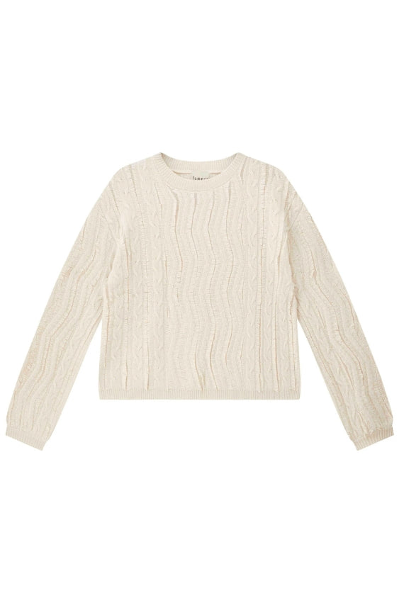 Jumper 1234 Raw Cut Cable Crew | Shop Eleanor - Women's Sweaters and Winter Apparel