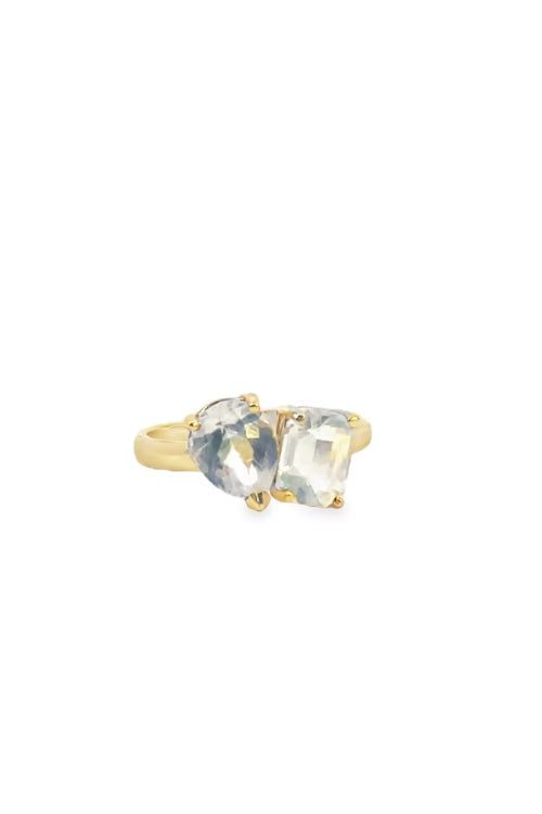 Toi et Moi Moonstone Ring