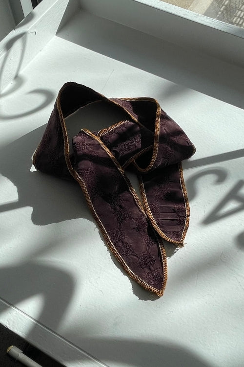 Regular Neck Scarf/Tie - Plum Check