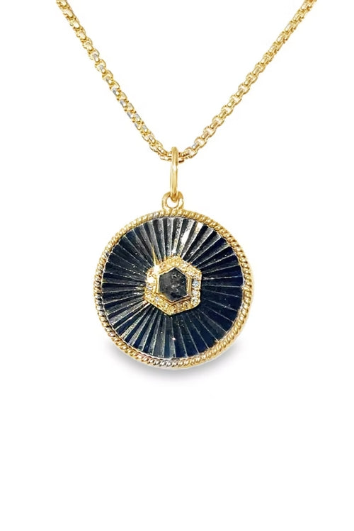 Leela Grace Jewelry Two Toned Circle Diamond Necklace | Shop Eleanor