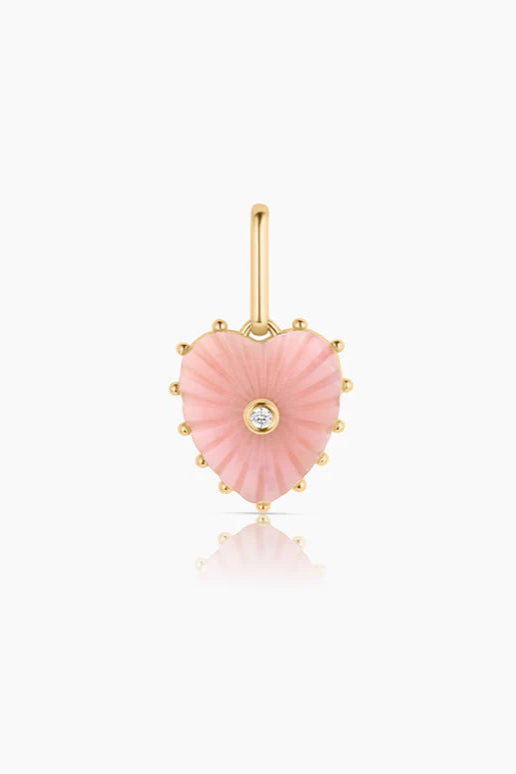 Thatch Isabel Pink Opal Heart Charm | Shop Eleanor