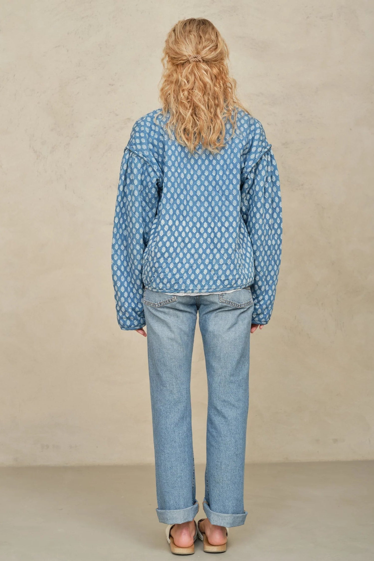 Mabe Jenna Quilted Jacket in Blue | Shop Eleanor