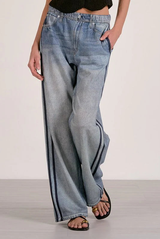 Elan Faux Jean with Stripe | Shop Eleanor