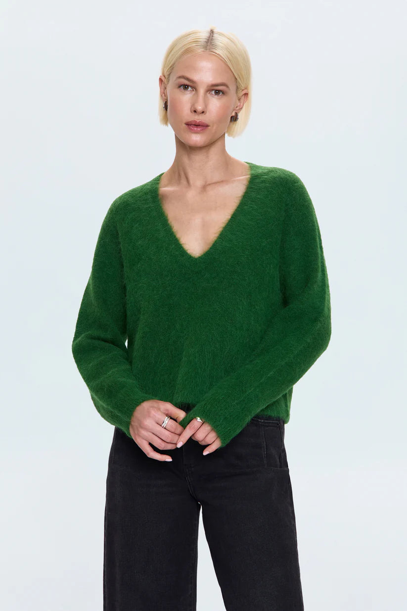 Winter Green Alpaca Blend Soft Sweater | Shop Eleanor