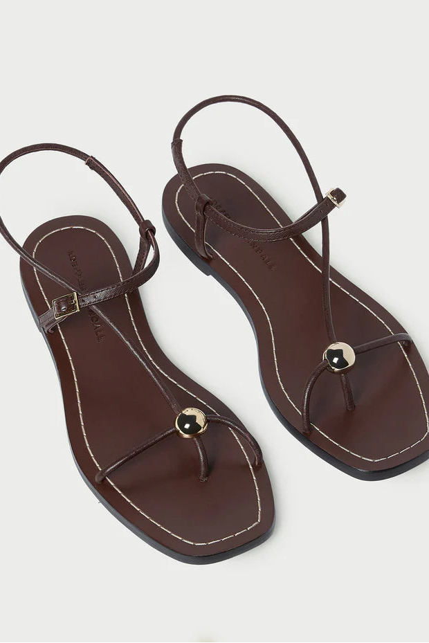Loeffler Randal Lara Leather Sandal in Espresso | Shop Eleanor - Women's High-quality Luxury Sandals