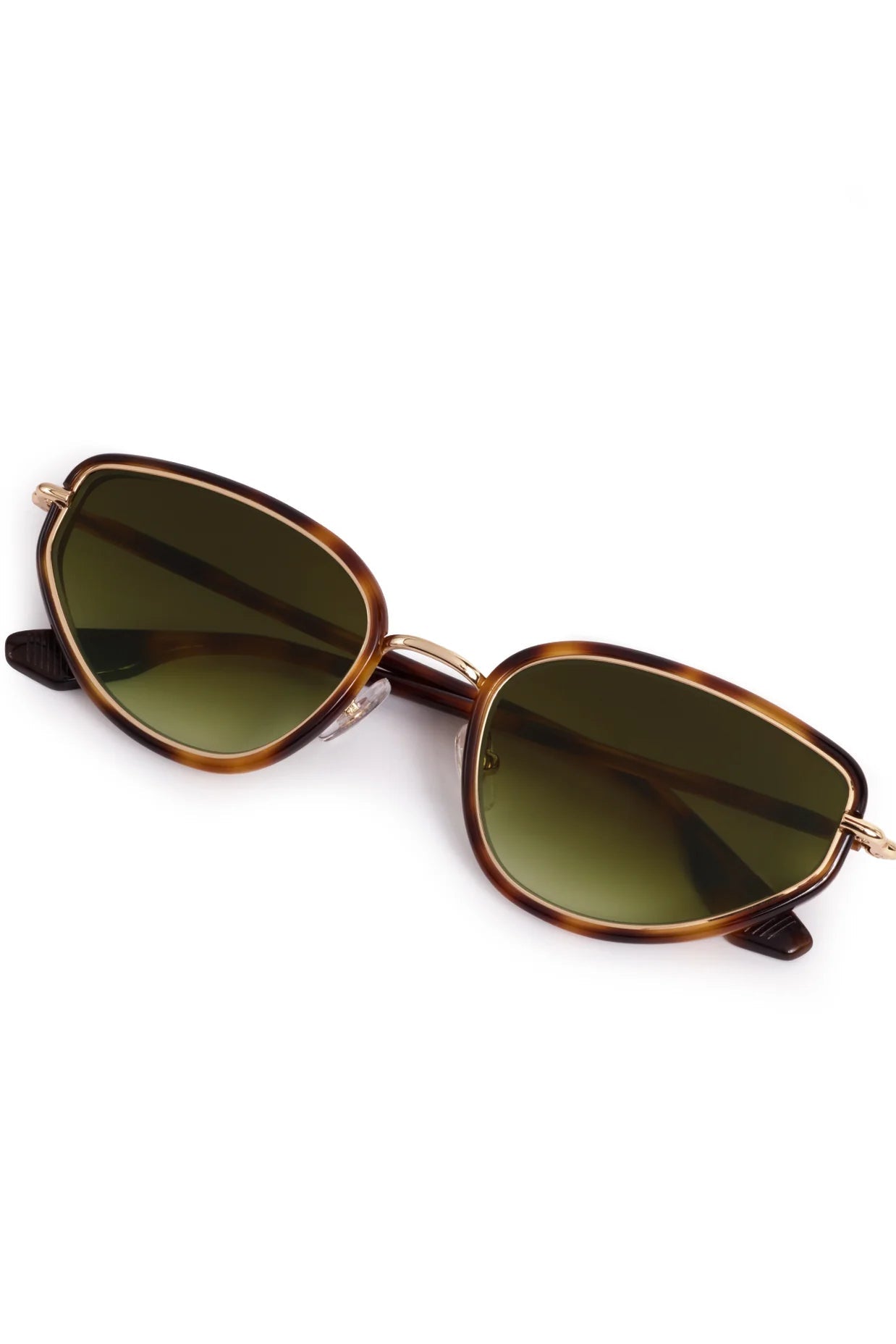 Krewe Leah Sunglasses in 18k + Maple | Shop Eleanor