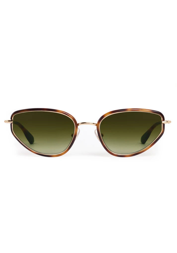 Krewe Leah Sunglasses in 18k + Maple | Shop Eleanor