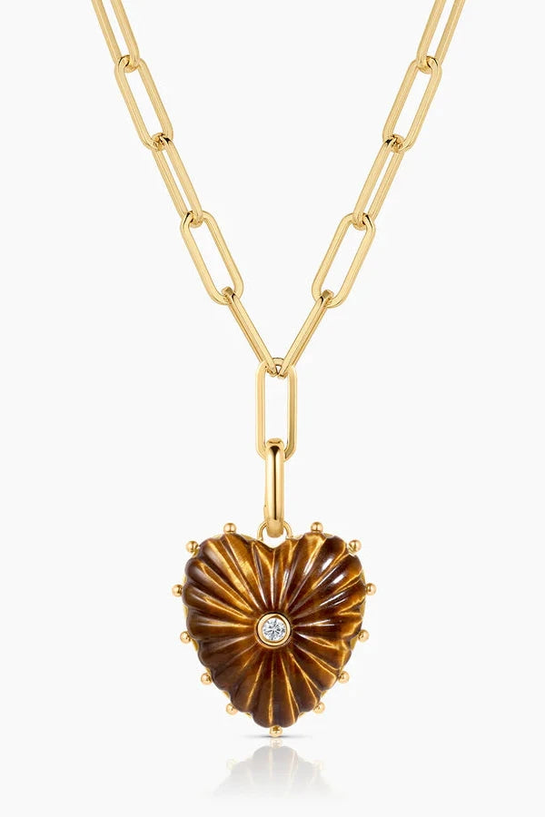 Thatch Jewelry Malene Tiger's Eye Pendant Charm | Shop Eleanor