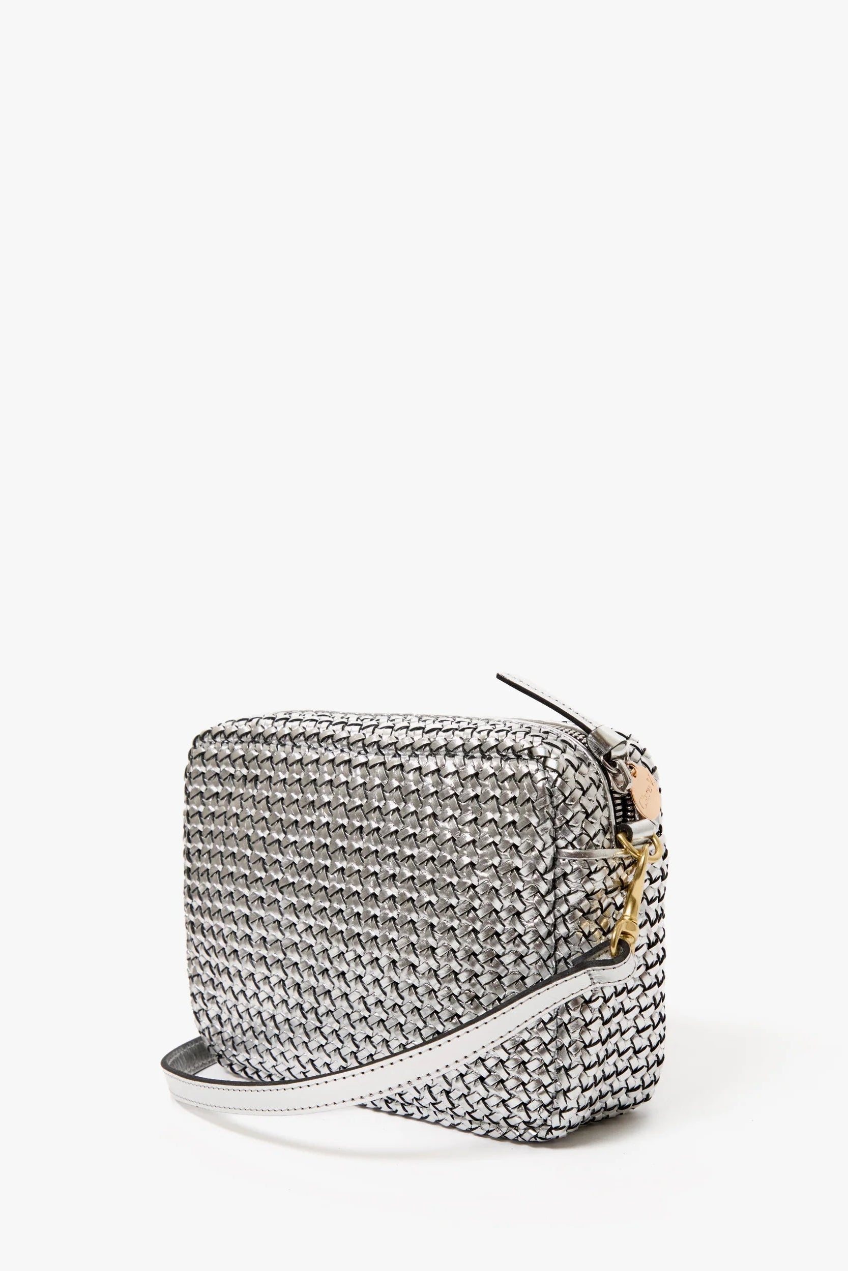Clare V. Midi Sac in Woven Etoile Silver | Shop Eleanor