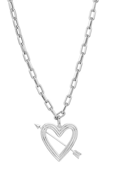 Adina Reyter Silver Groovy Heart and Arrow Charm | Shop Eleanor