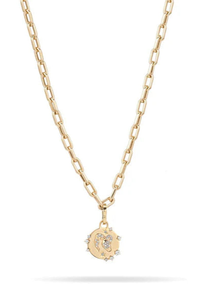 Adina Reyter Zodiac Diamond Aquarius Charm on Italian Chain | Shop Eleanor