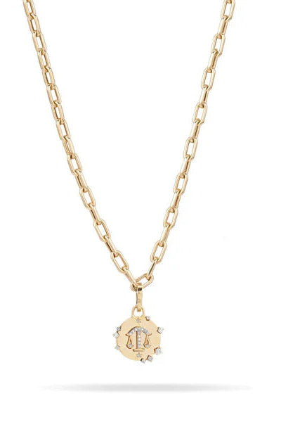 Adina Reyter Zodiac Diamond Libra Charm Italian Chain | Shop Eleanor