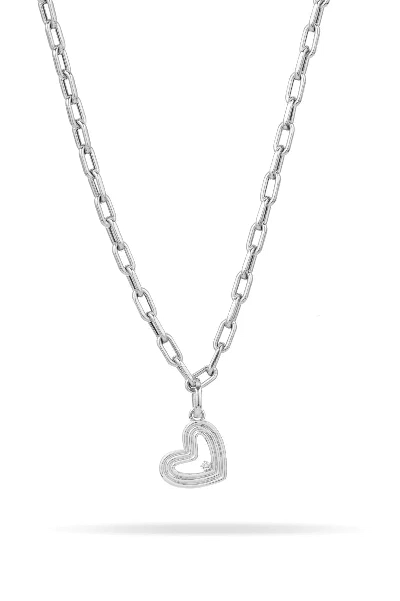 Adina Reyter Groovy Diamond Heart Pendant on Italian Chain | Shop Eleanor
