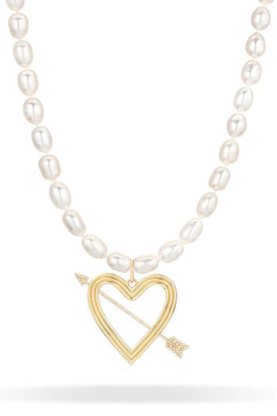 Adina Reyter 14k Groovy XL Heart and Arrow Charm | Shop Eleanor