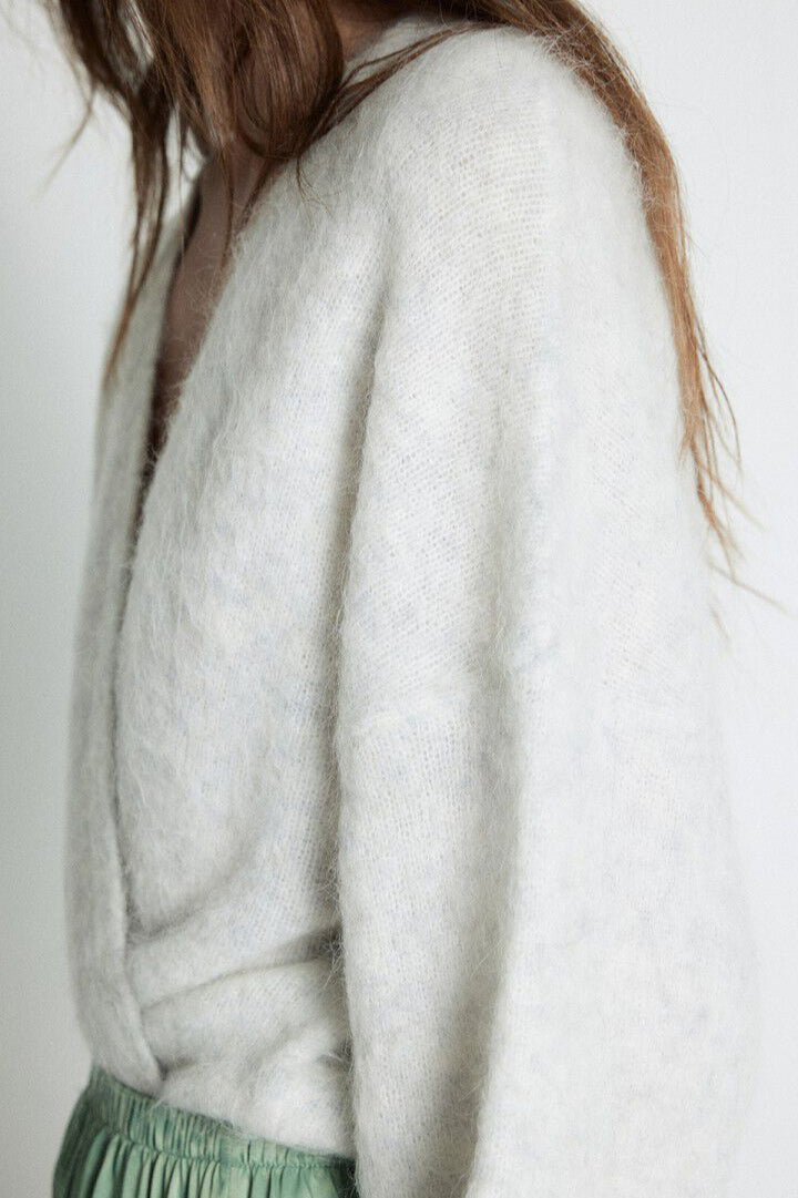 Soft alpaca blend wrap cardigan - ballet core shawl cardigan