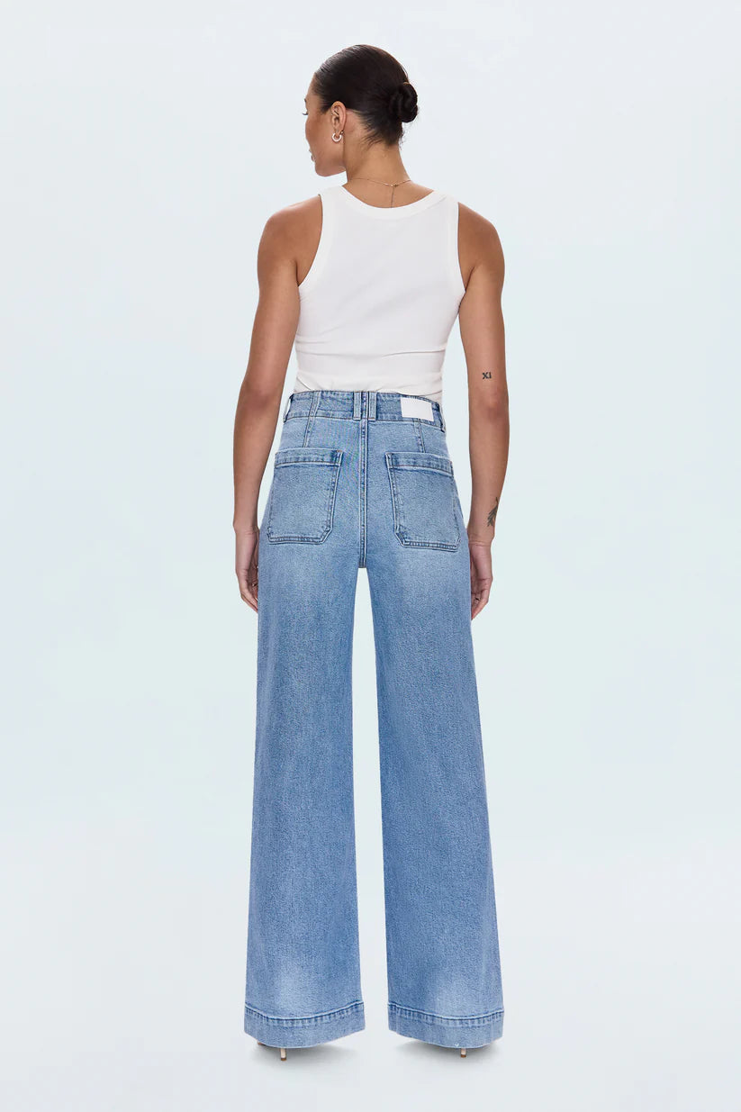 Pistola Lana High Rise Wide Leg Light Wash Stretch Denim Jeans | Shop Eleanor - Women's Apparel and Accessory Boutique in Louisville, CO