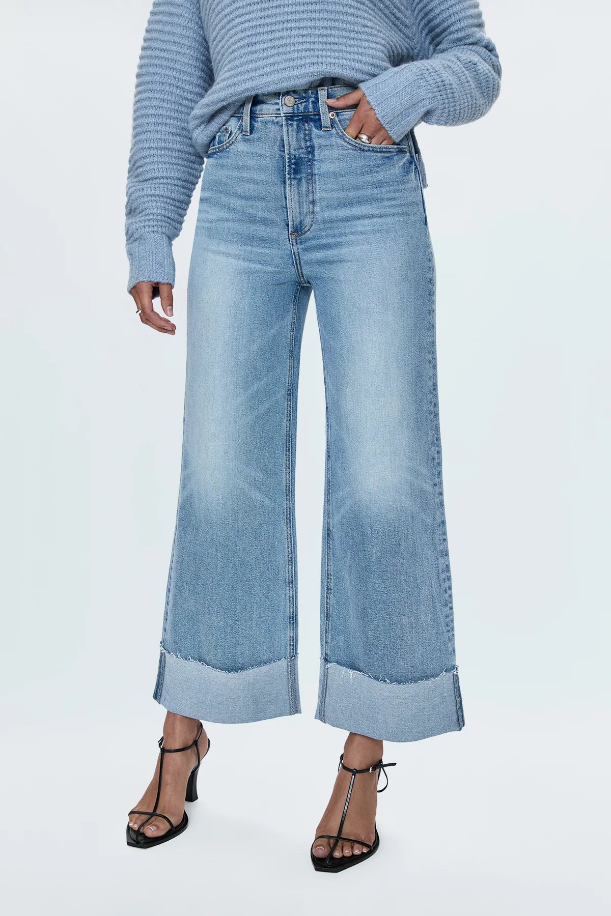 Pistola Lana High Rise Crop Jean in Snowcat | Shop Eleanor