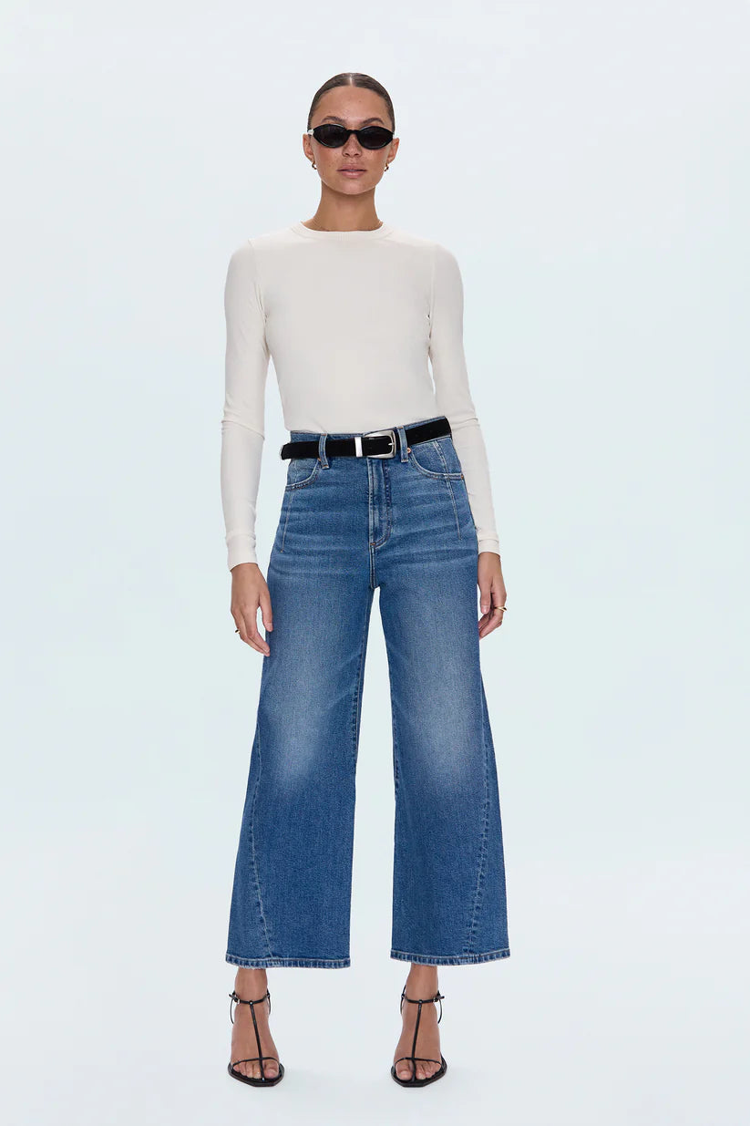 Pistola Kyra High Rise Cropped Wide-Leg Stretch Denim Jeans in Soho | Shop Eleanor - Women's Designer Clothing Boutique in Colorado