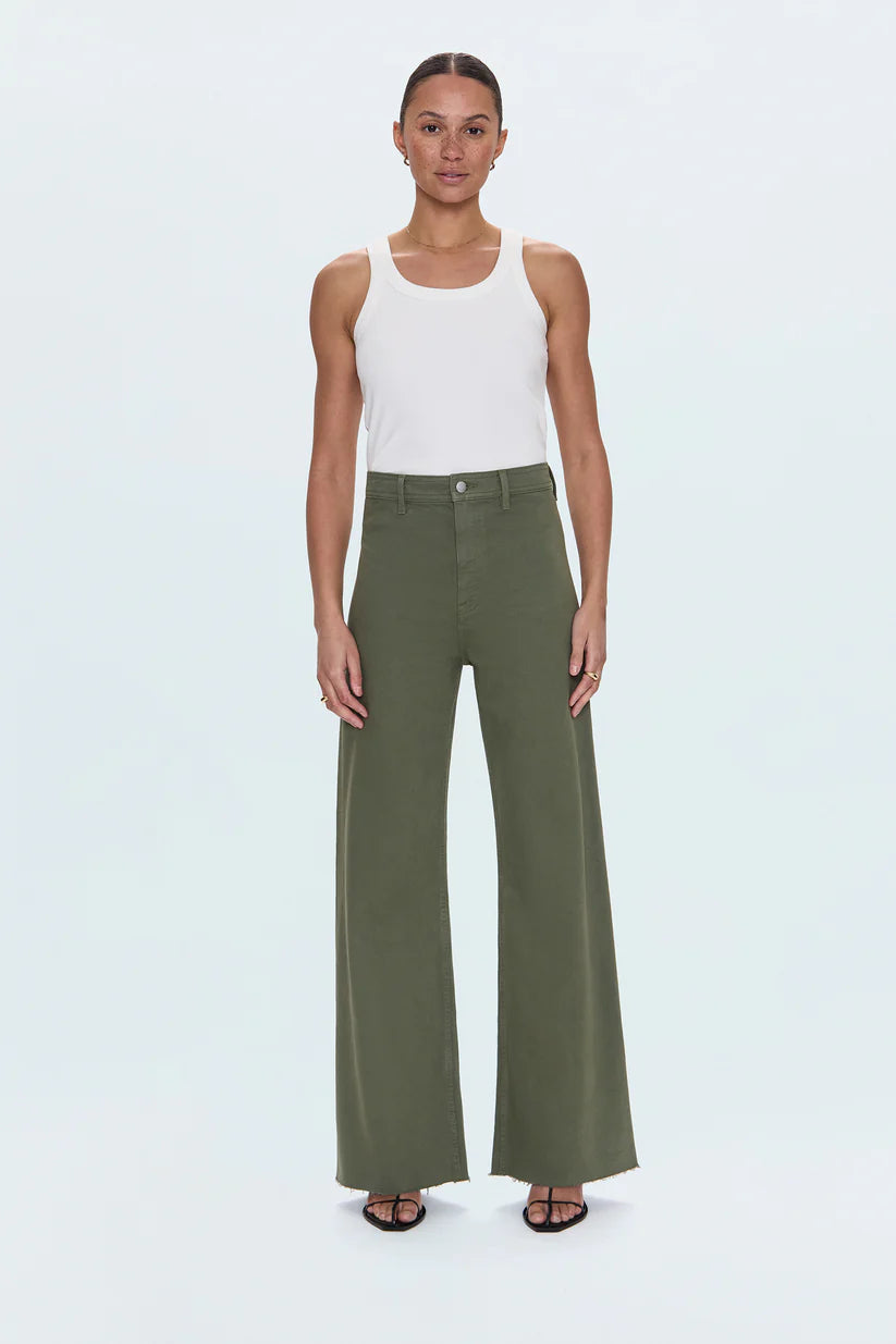 The Pistola Penny High Rise Wide Leg Jean in Meadow | Shop Eleanor