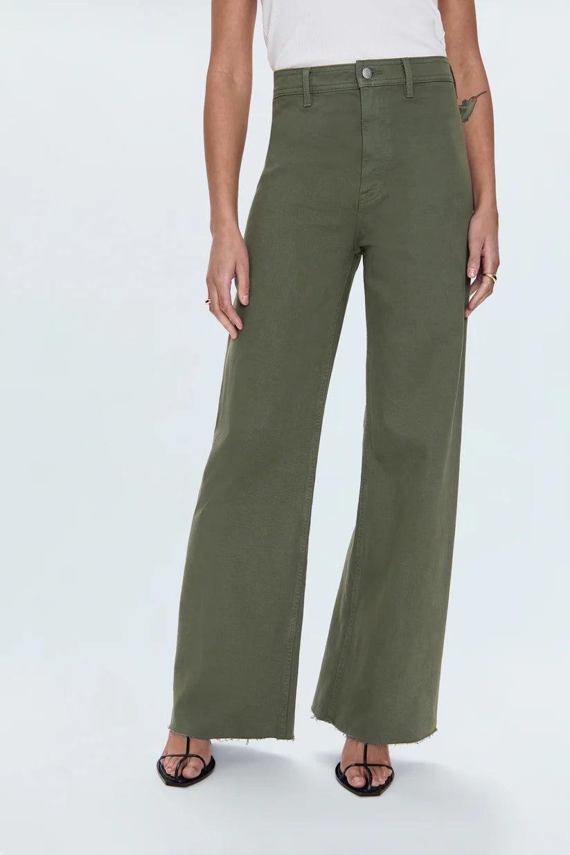The Pistola Penny High Rise Wide Leg Jean in Meadow | Shop Eleanor