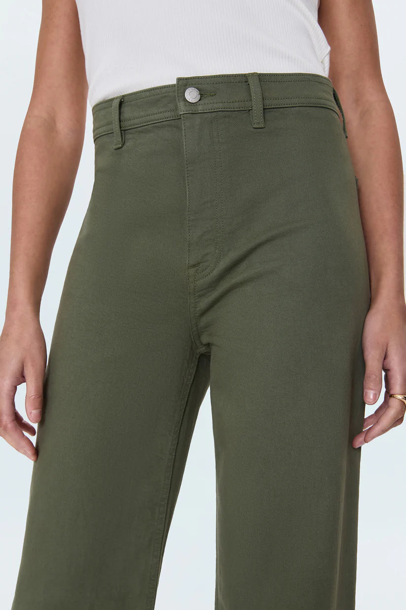 The Pistola Penny High Rise Wide Leg Jean in Army Green | Shop Eleanor