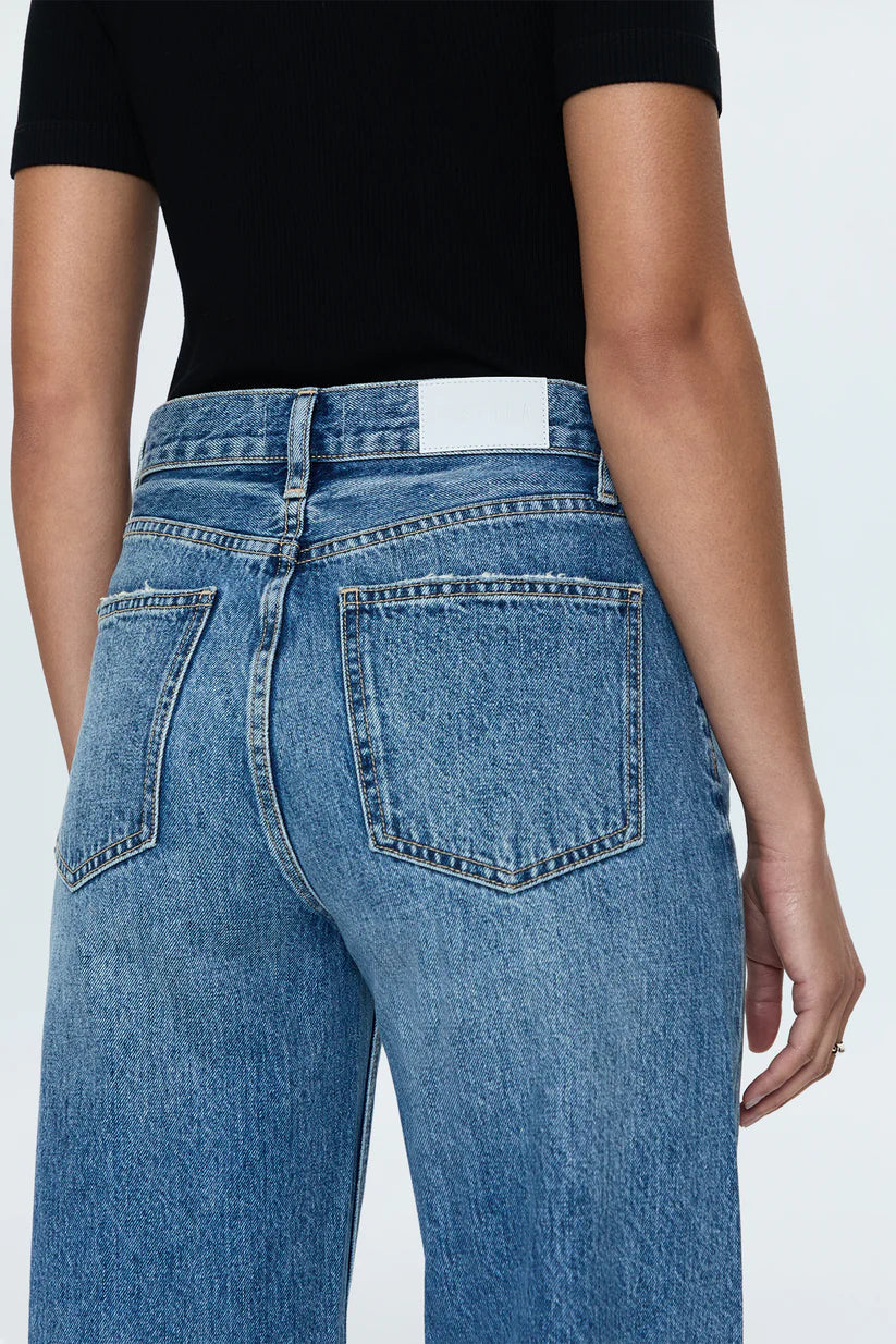 Pistola Wes High Rise Barrel Jeans in Mid-wash Denim | Shop Eleanor - Women's Designer Apparel