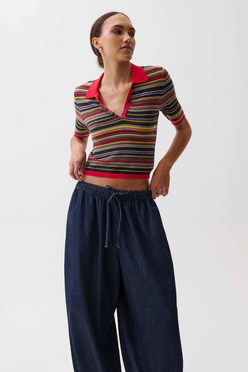 Pistola Ashlee Polo Sweater in Negroni Stripe | Shop Eleanor