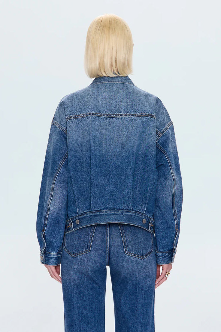 Pistola Harley Denim Jacket with Cinched Elevated Back Panel | Shop Eleanor - Women's Luxury Boutique near Boulder