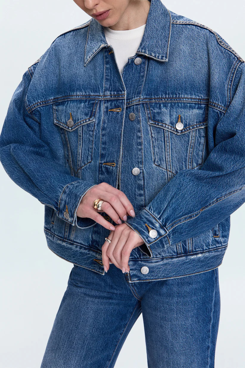 Pistola Slightly Oversized Blue Denim Jacket | Shop Eleanor - Women's Designer Clothing Boutique in Colorado