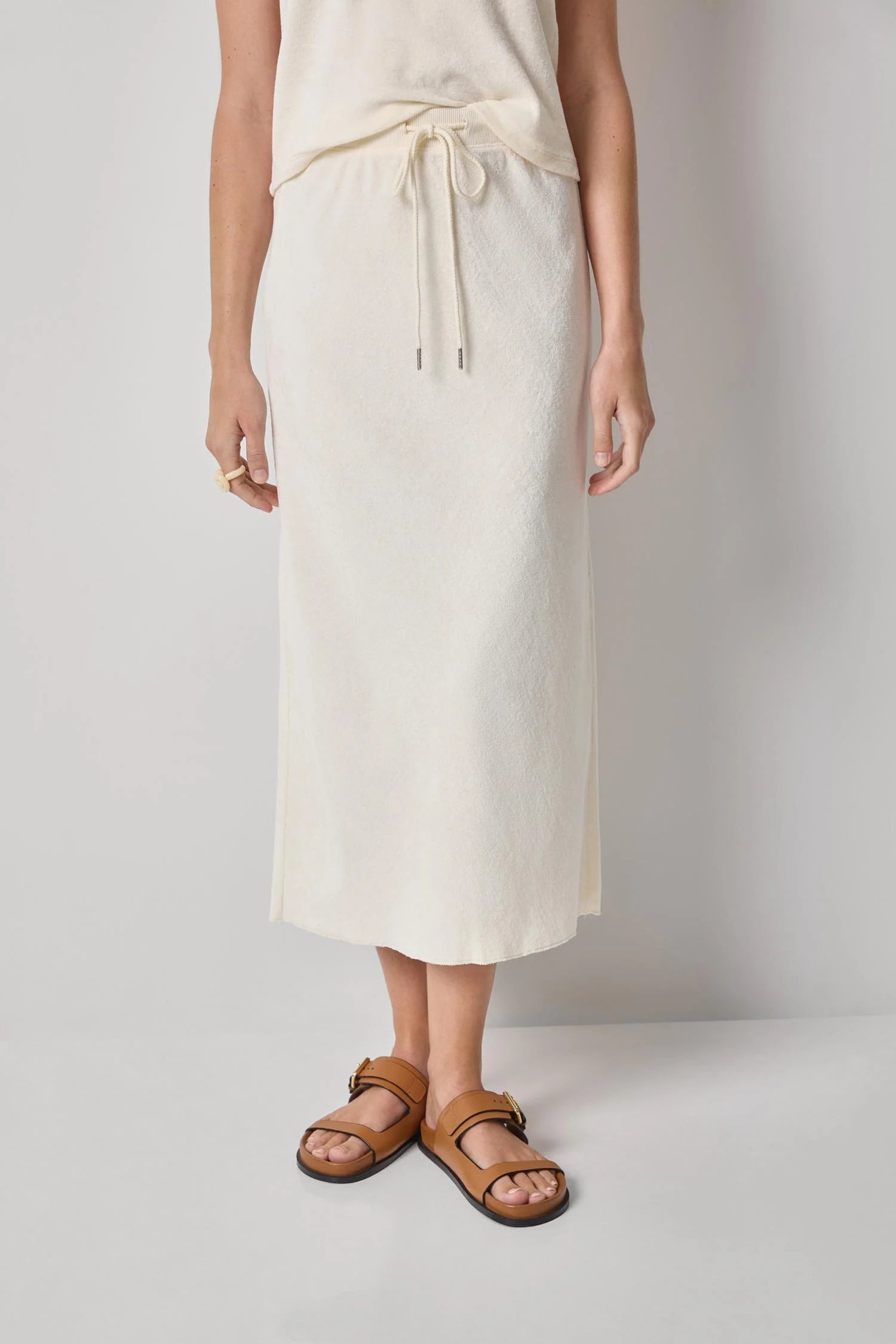 Lilla P Terry Bias Skirt in Rope | Shop Eleanor
