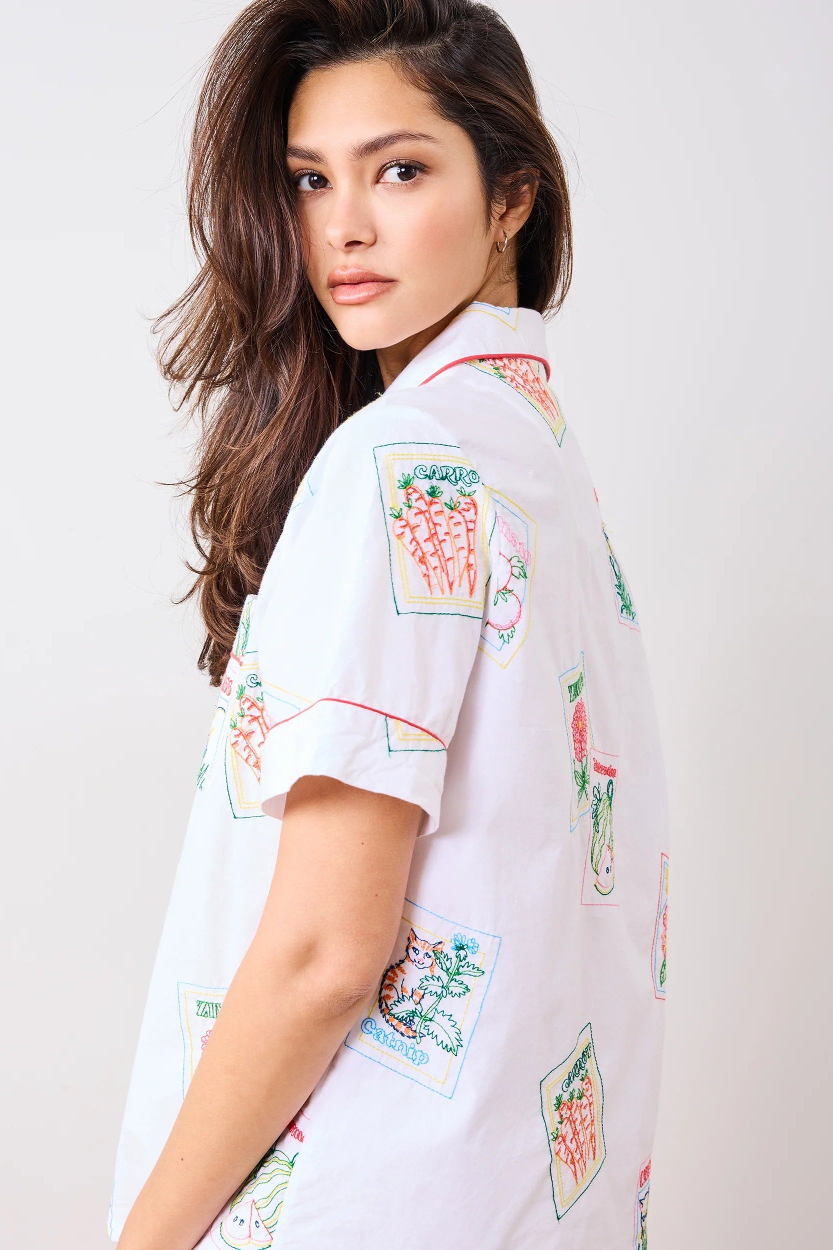 Printfresh Seed Packets Embroidered Short Sleeve PJ Set | Shop Eleanor - Women's Clothing