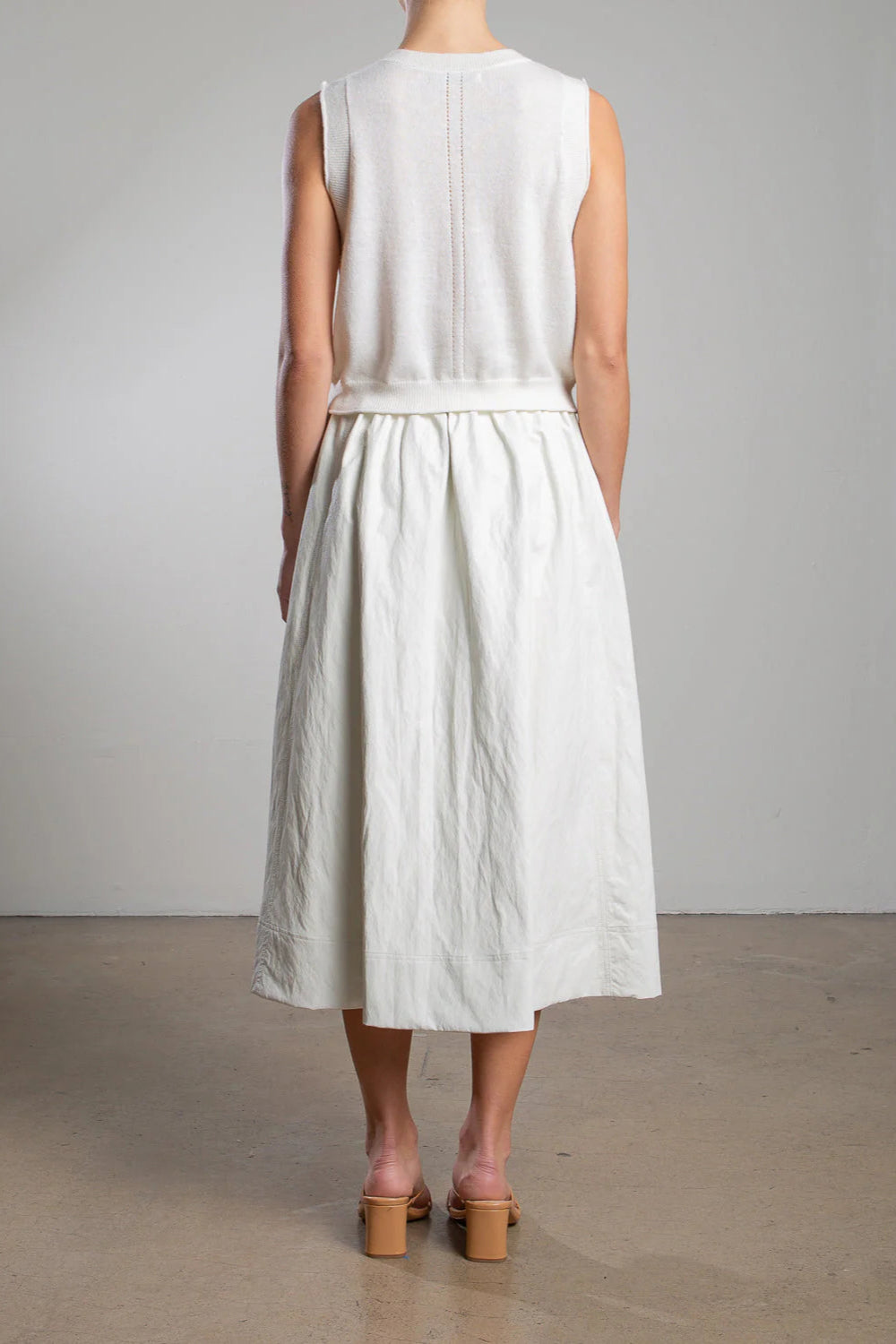 The Pharaoh Claudia Full Midi Skirt in Faux Leather | Shop Eleanor - Women's Online Designer Clothing Boutique