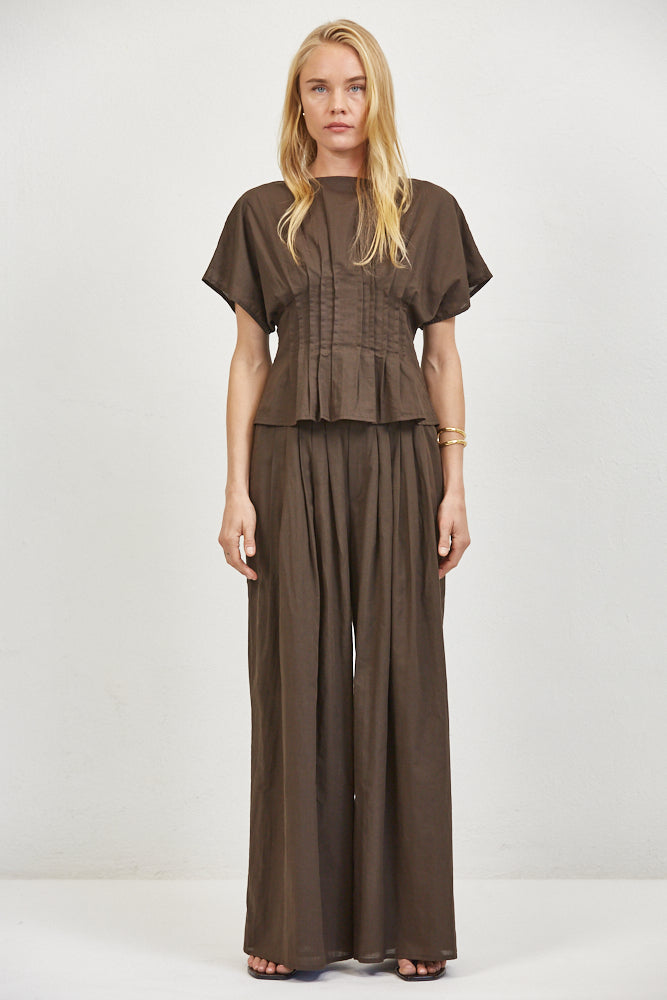 The A.Ren Simone Top in Chocolate | Shop Eleanor
