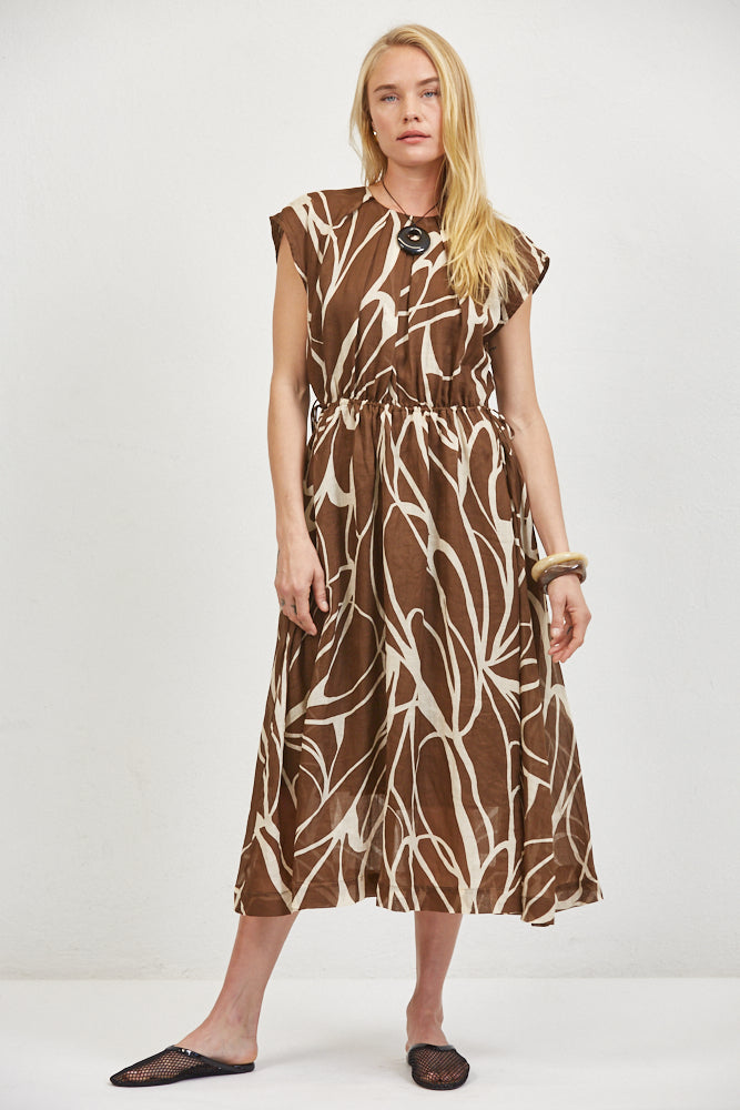 A.Ren Yselle Dress in Chocolate | Shop Eleanor