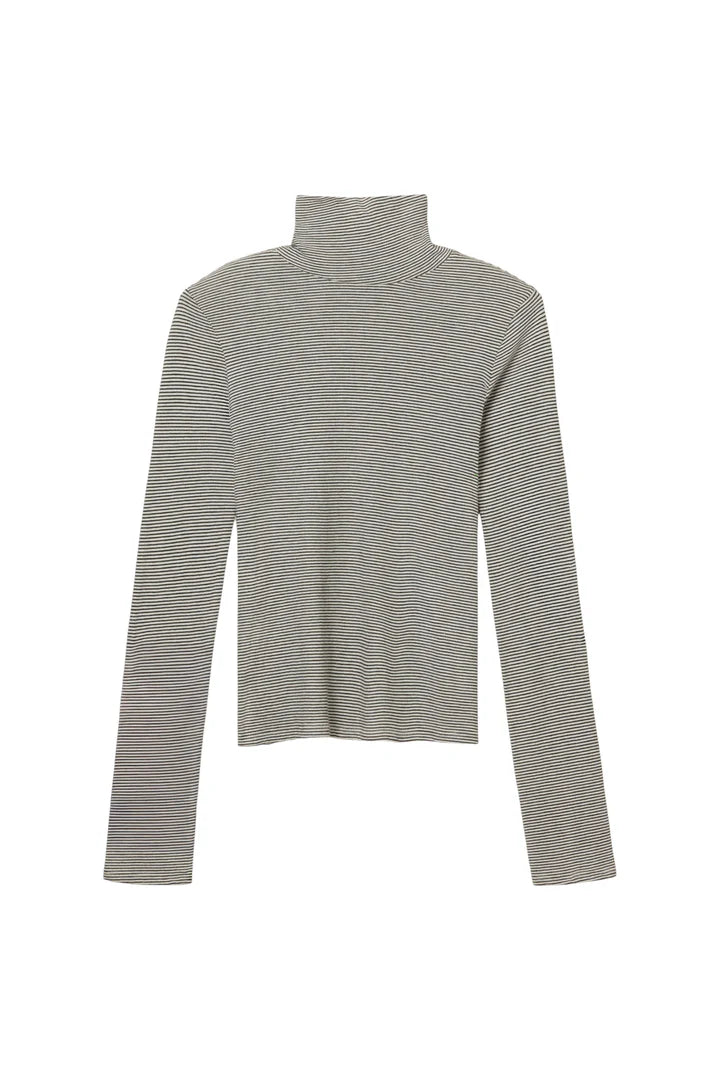 Cindy Stripe Jersey Turtleneck
