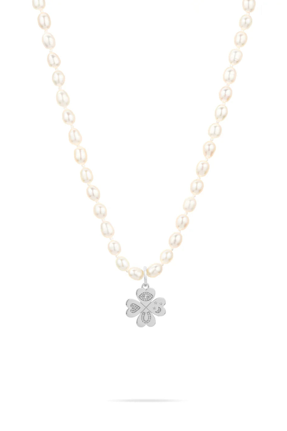 Adina Reyter Diamond Clover Charm in Sterling Silver | Shop Eleanor