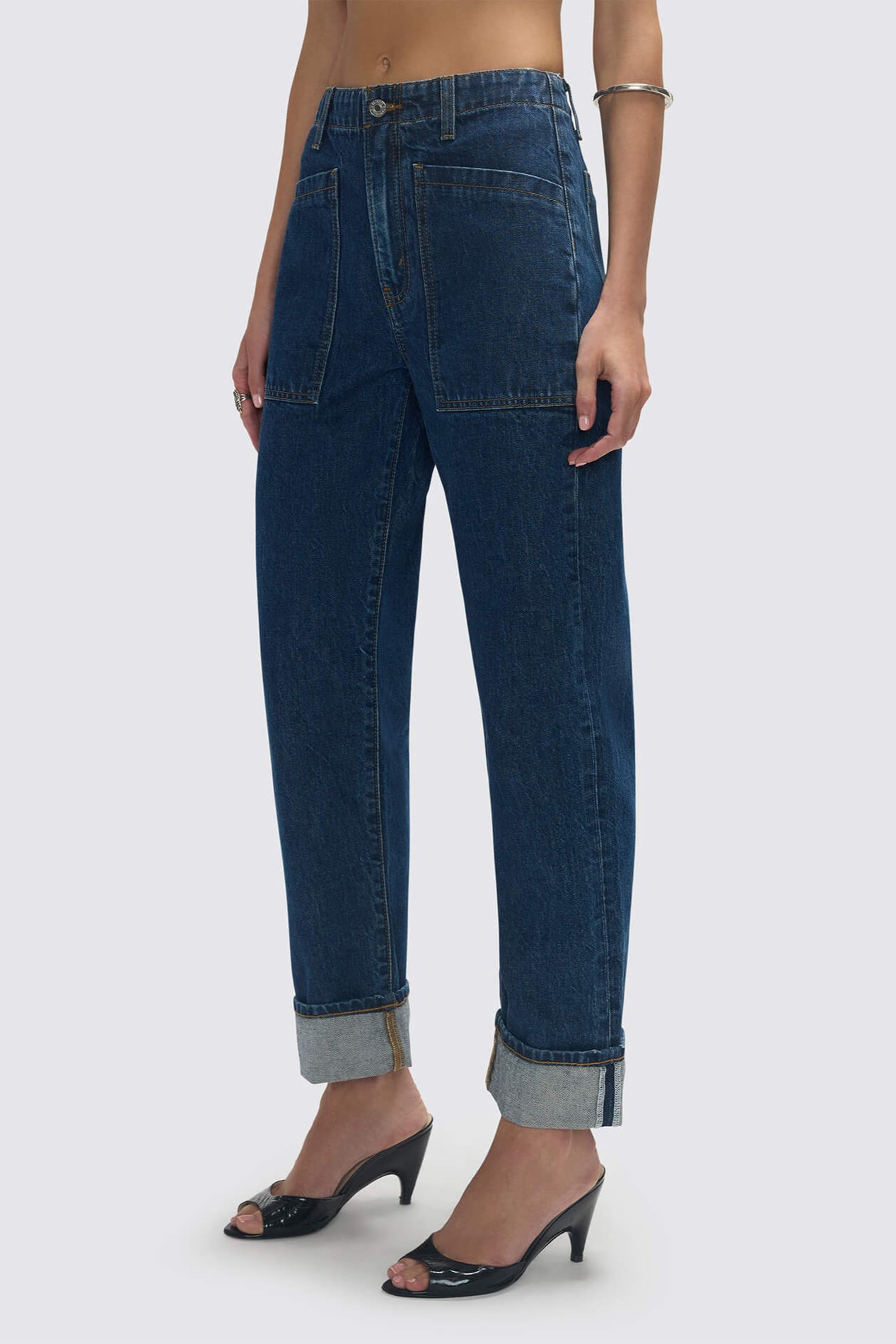 RE/DONE Bender Jean in Italian Rigid Denim Rustic Indigo | Shop Eleanor - Women's Designer Clothing Boutique in Colorado