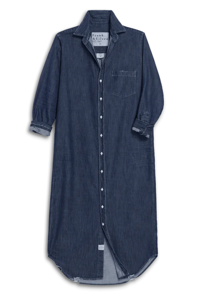 women's layerable maxi dark wash denim shortdress