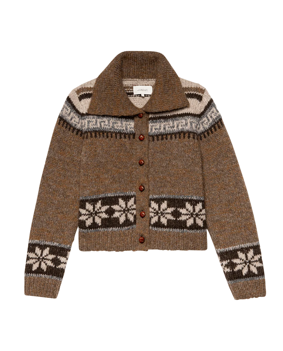 Vintage western inspired brown oversized cardigan sweater