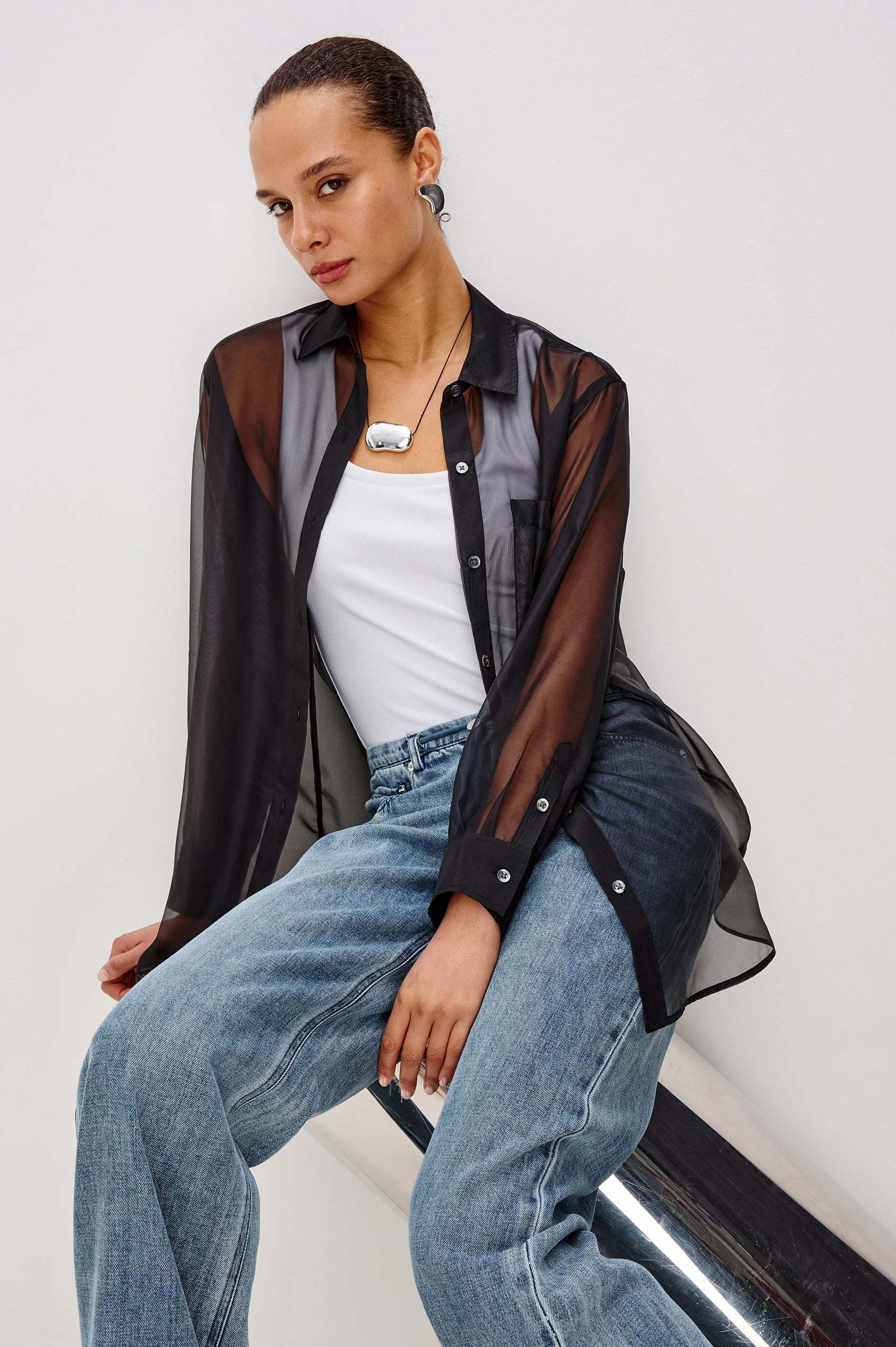 Rails Sofiya Blouse in Black | Shop Eleanor - Women's Designer Apparel