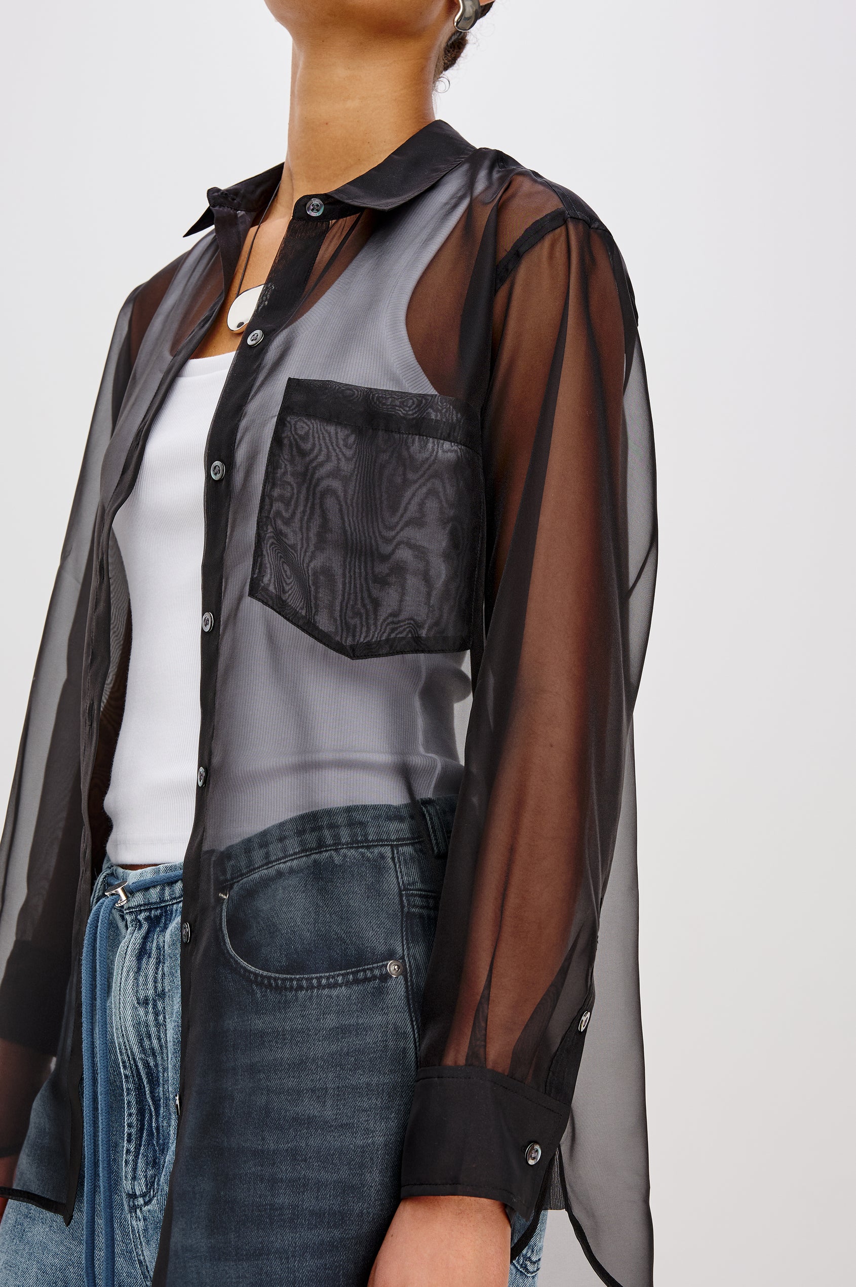 Rails Sofiya Sheer Layering Blouse in Black | Shop Eleanor - Women's Designer Apparel near Boulder, CO