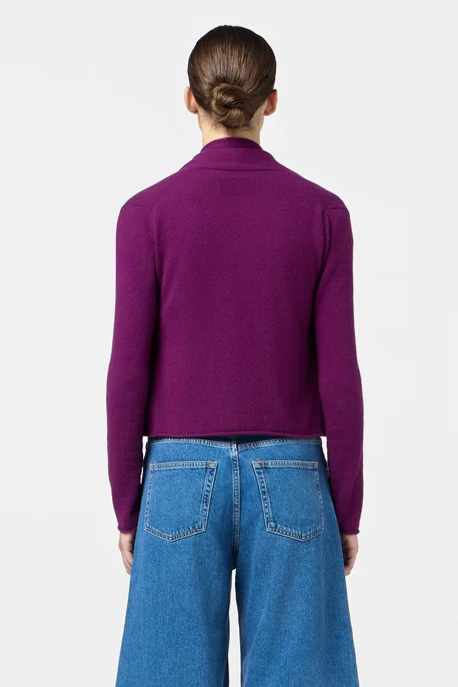 Guest in Residence Stealth Breathable Cashmere Cardigan in Aubergine | Shop Eleanor - Women's Online Luxury Clothing Boutique based in Colorado