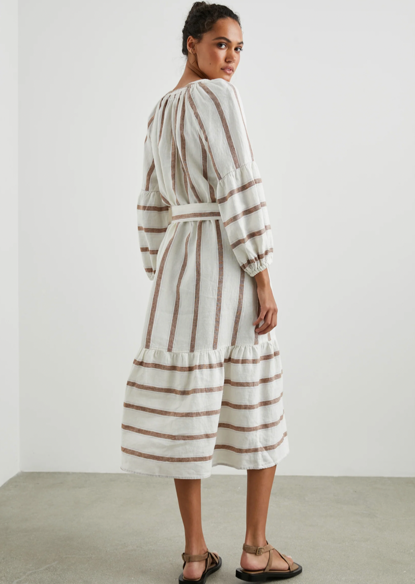 The Lucinda Dress from Rails in Coconut Stripe 
