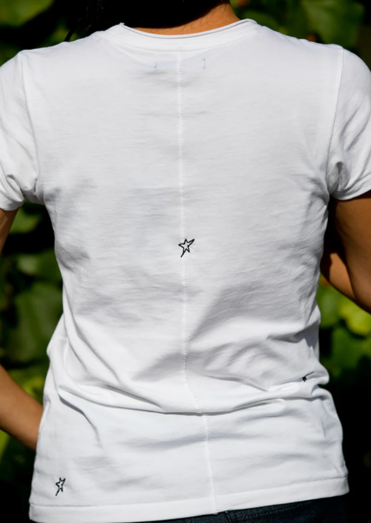 The Embroidered Star Tee from Catherine Gee in White 