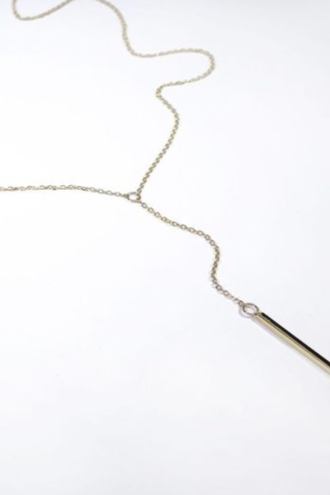 Talisman Linear Drop Necklace in 14k Gold | Shop Eleanor