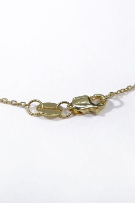 Talisman Linear Y Necklace in 14k Gold with Lobster Clasp