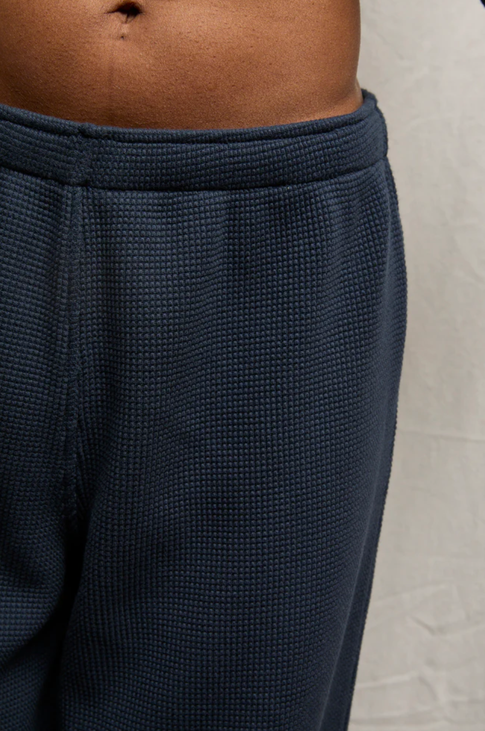 Th Perfect White Tee Shane Waffle Pants in Navy | Shop Eleanor