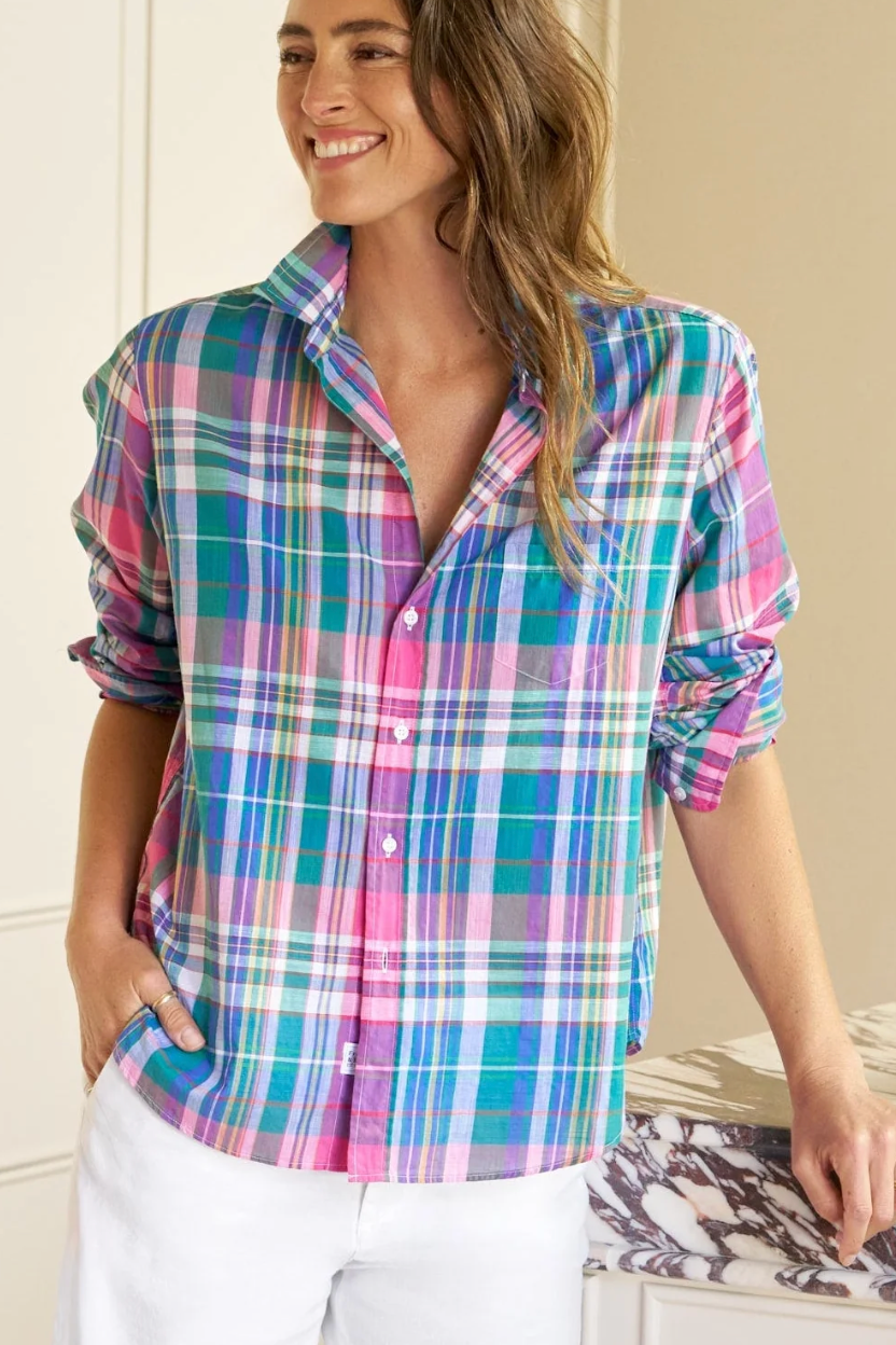 The Frank & Eileen Eileen in Green Purple Orange Plaid | Shop Eleanor